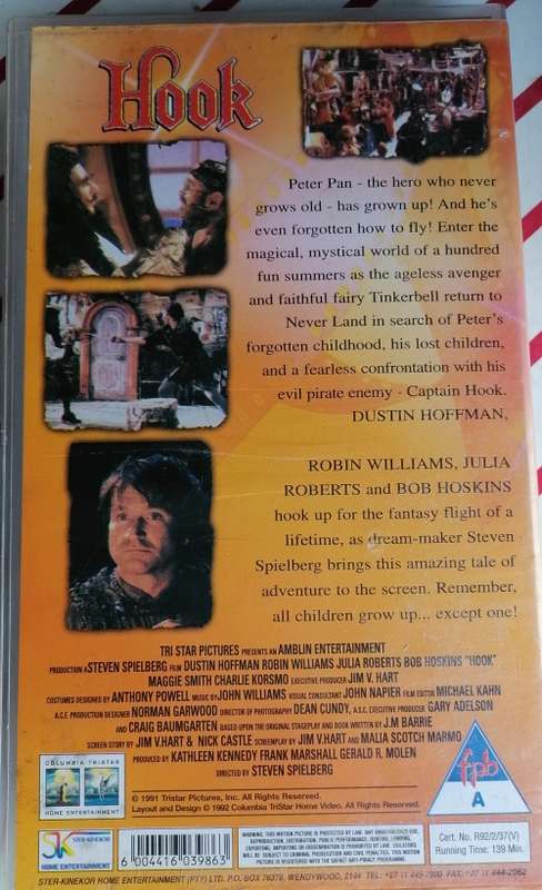 Hook - Dustin Hoffman VHS