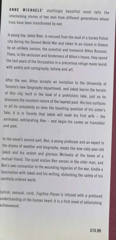 Fugitive pieces by Anne Michaels
