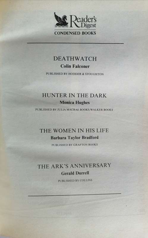 Reader`s digest condensed book: Deathwatch, Hunter in the dark, The women in his life