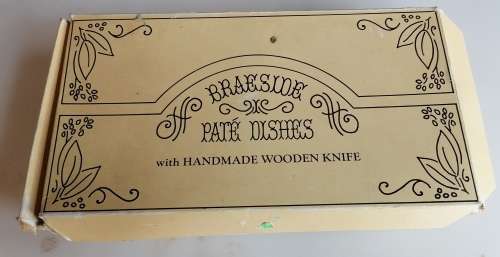 Braeside Pate dishes with handmade wooden knife