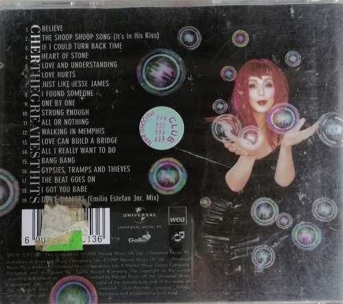 Cher The greatest hits cd