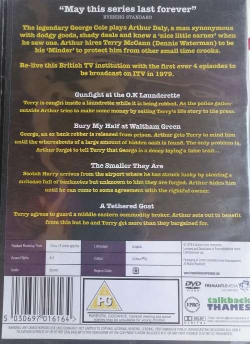 Claasic Minder The first ever 4 episodes dvd
