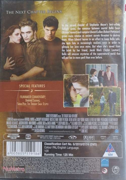 The twilight saga New moon dvd