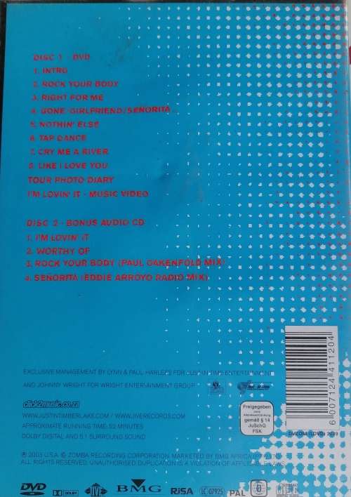 Justin Timberlake dvd