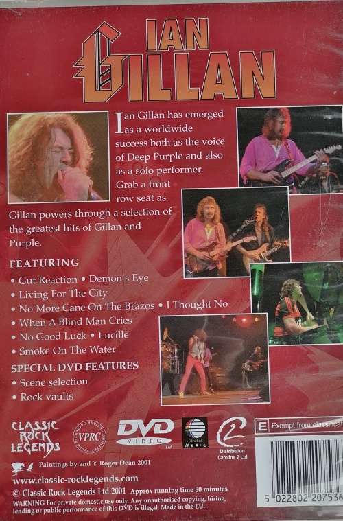 Ian Gillan classic rock legends dvd