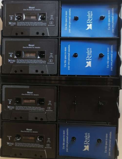 Favourites from the classics Mozart 4 x tapes. Reader`s digest in a box.