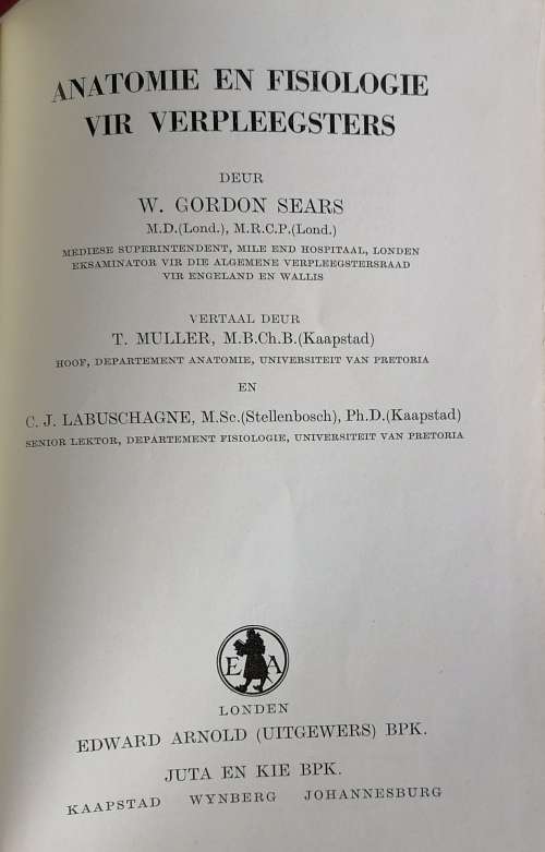Anatomie en fisiologie vir verpleegsters