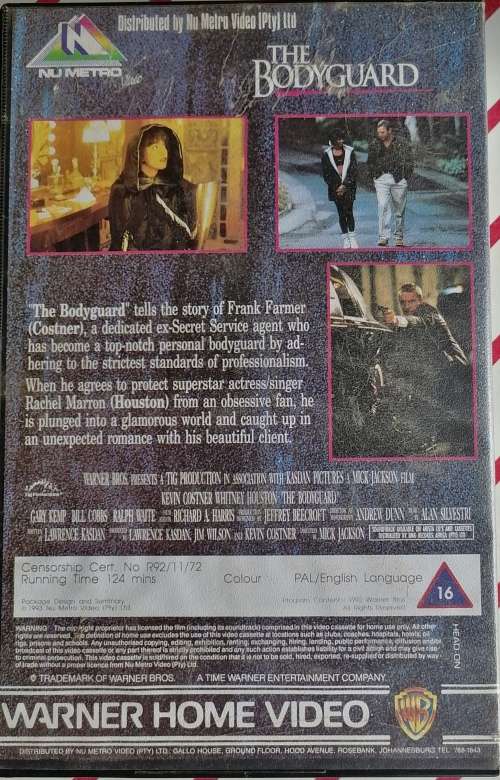 The bodyguard VHS
