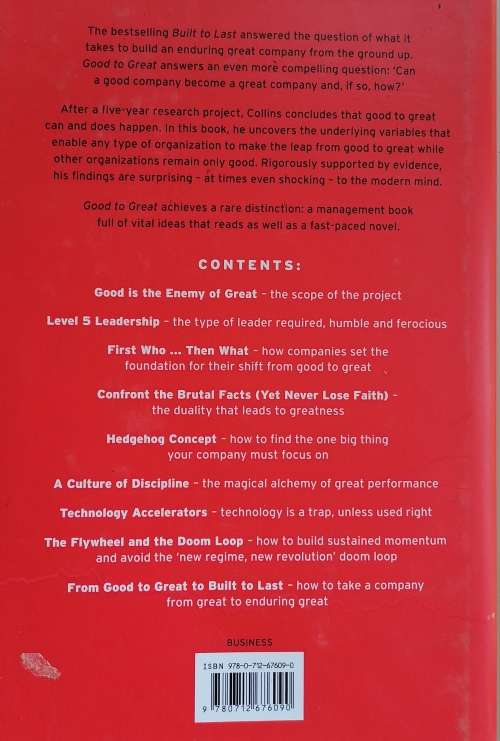 Good to great by Jim Collins