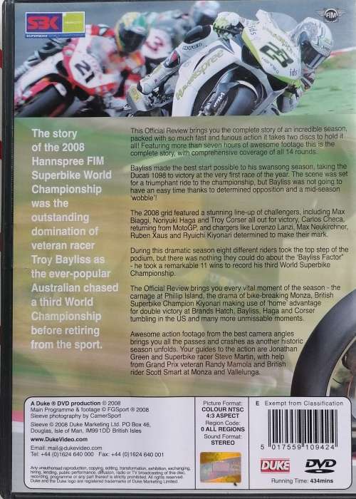 Superbike World Championship 2008 (2 x dvd)