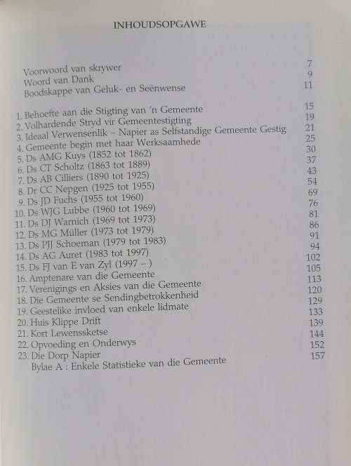 NG Gemeente Napier 150-fees gedenkboek 1848-1998 deur ds AG Auret