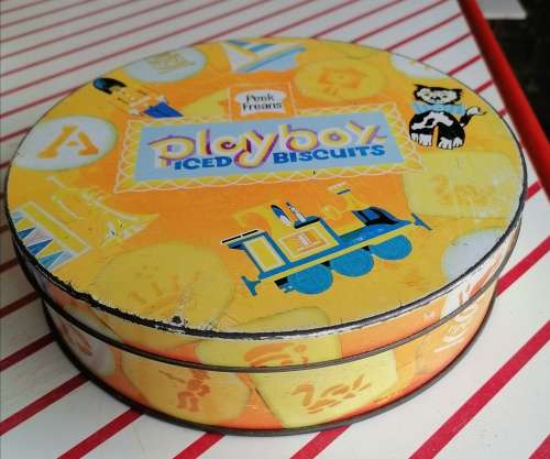 Vintage Peek Freans Playbox iced biscuits tin