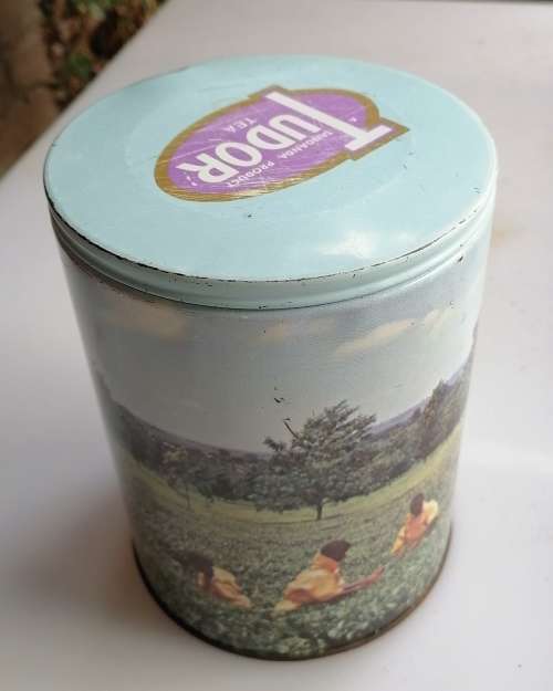 Tudor tea tin