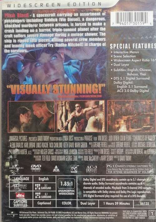 The chronicles of Riddick dvd