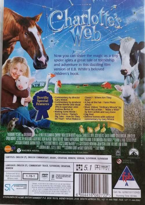 Charlotte`s web dvd