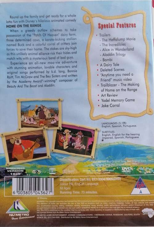 Home on the range dvd