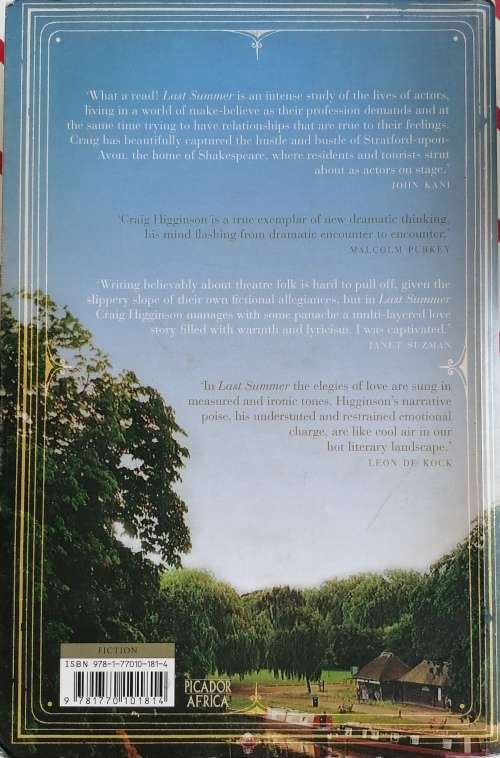 Last summer by Craig Higginson