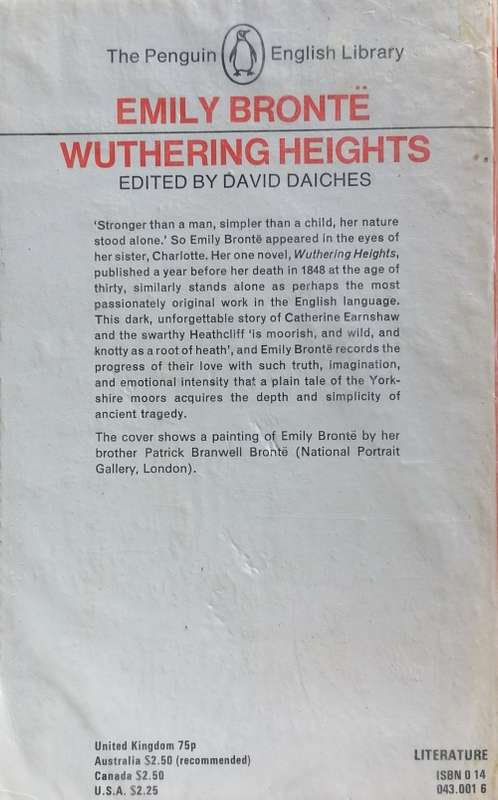 Wuthering Heights by Emily Bronte