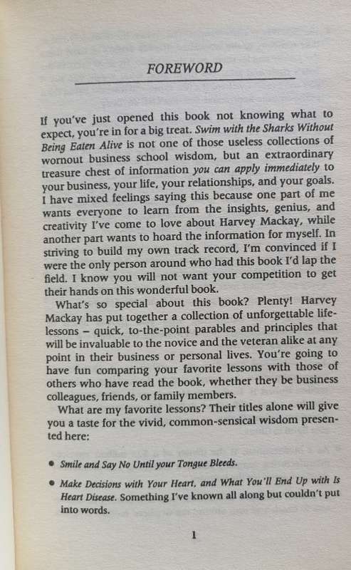 Swim with the sharks without being eaten alive by Harvey Mackay