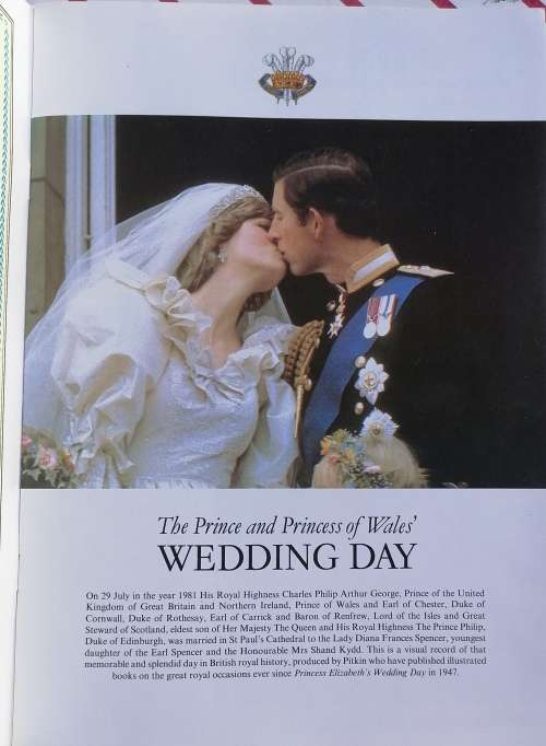The Prince and Princess of Wales` wedding day booklet