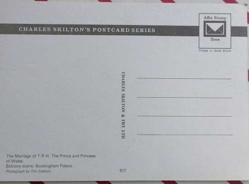 Royal wedding postcard