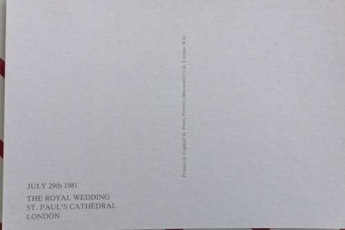 Royal wedding postcard