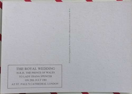 Royal wedding postcard