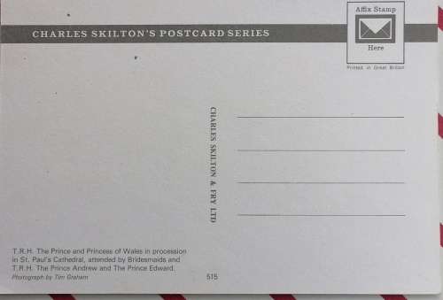 Royal wedding postcard