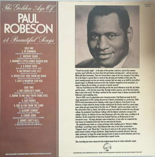 The golden age of Paul Robeson LP