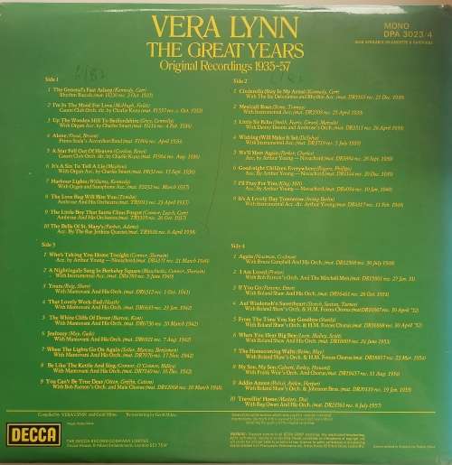 Vera Lynn The great years 2LP