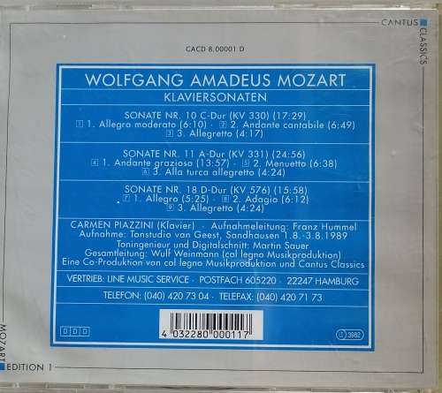 Wolfgang Amadeus Mozart cd
