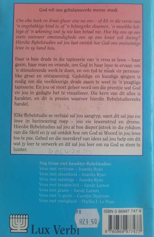 Vrou met ewewig deur Juanita Ryan