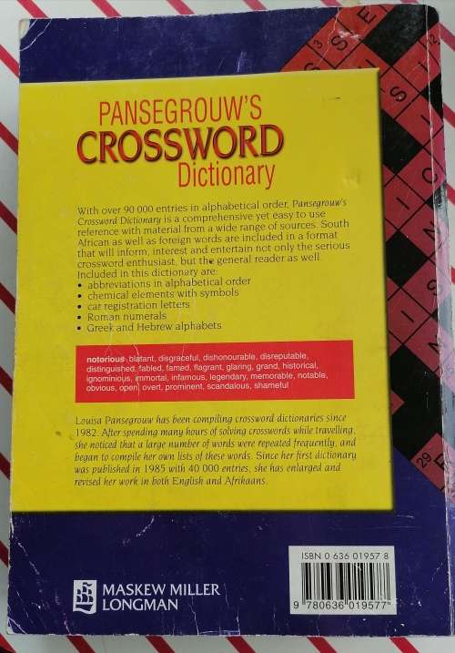 Pansegrouw`s crossword dictionary