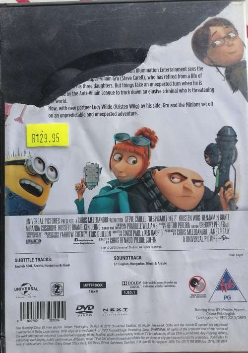 Despicable me 2 dvd