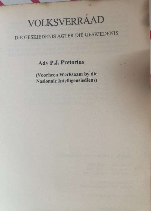 Volksverraad deur advokaat PJ Pretorius