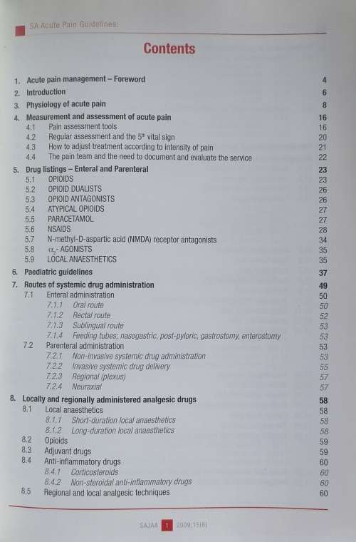 South African acute pain guidelines