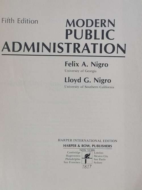 Modern public administration