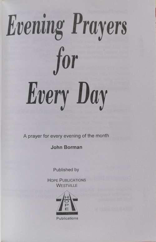 Evening prayers for every day by John Borman