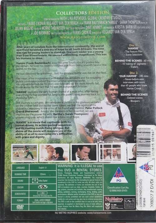 Hansie Collectors edition dvd
