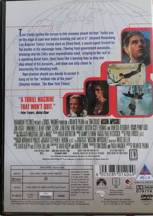 Mission: Impossible dvd