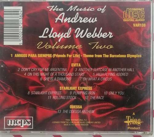 The music of Andrew Lloyd Webber volume 2 cd