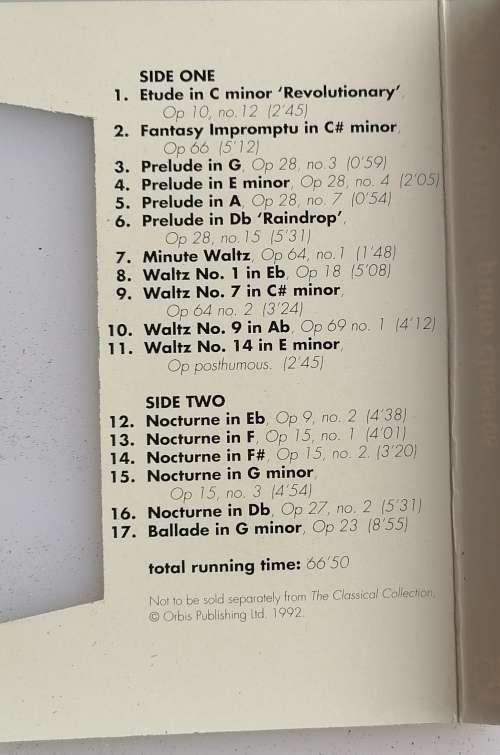 The classical collection - Chopin tape