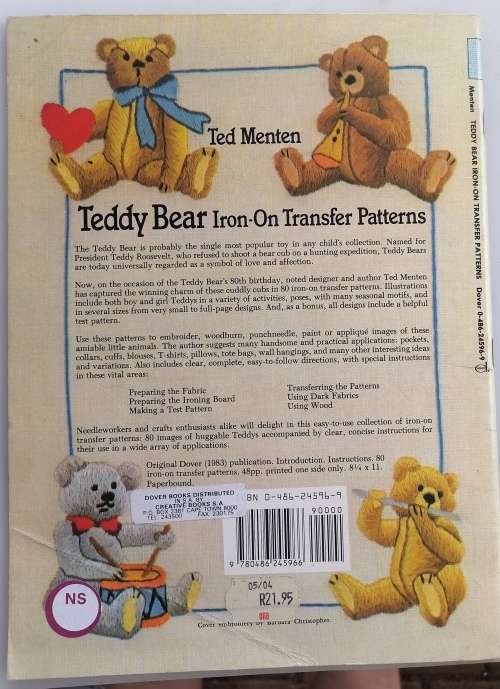 Teddy Bear iron-on transfer patterns