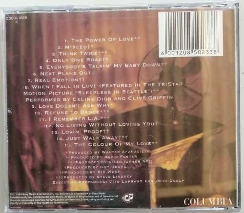 Celine Dion The colour of my love cd