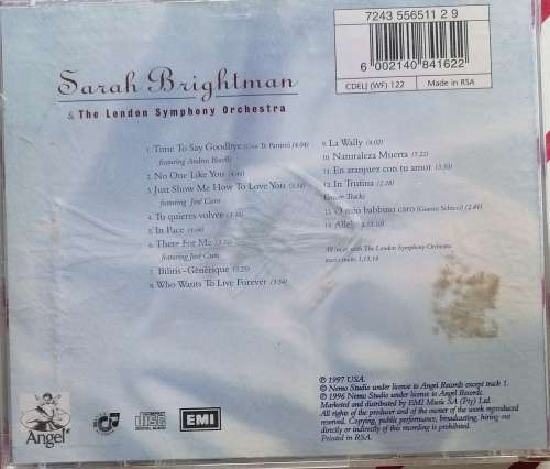 Sarah Brightman Time to say goodbye cd