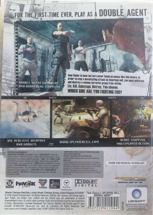 Tom Clancy`s Splinter Cell Double Agent PC