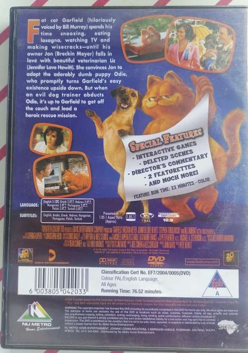 Garfield the movie dvd