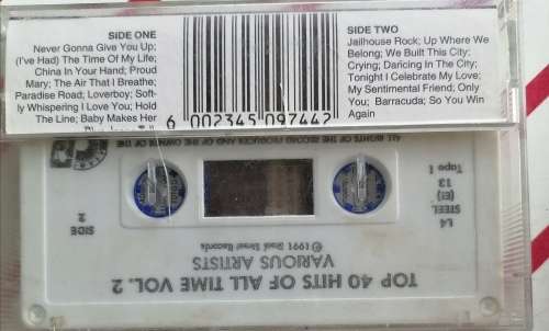 Top 40 hits of all time tape