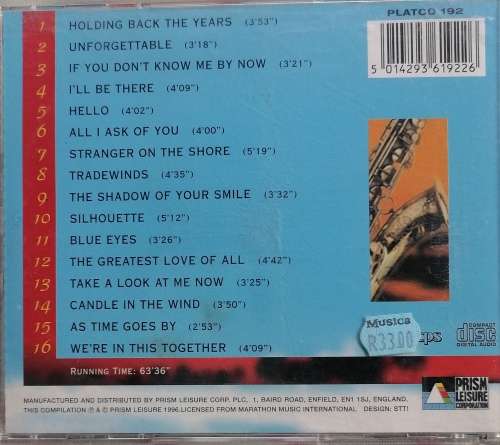 Romantic Saxophone cd