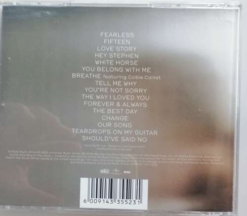 Taylor Swift Fearless cd - No front insert